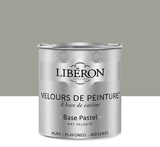 Peinture multisupport murs, plafonds et boiseries Velours de peinture gris des marais Libéron 0,5L