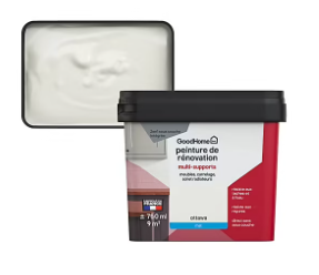 Peinture de rénovation GoodHome multi-supports mat crème Ottawa 750ml