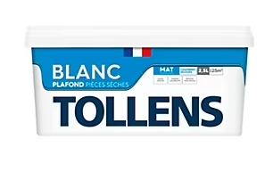 Peinture Tollens plafond pièces sèches blanc 2,5L