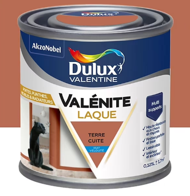 Laque acrylique Valénite Dulux Valentine terre cuite mat velouté 0,125L