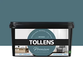 Peinture Tollens premium murs, boiseries et radiateurs vert design mat 2,5L