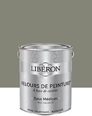 Peinture multisupport murs, plafonds et boiseries Velours de peinture gris gavroche Libéron 2,5L