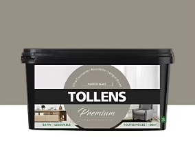 Peinture Tollens premium murs, boiseries et radiateurs marron glacé satin 2,5L