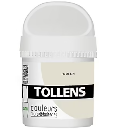 Testeur peinture murs et boiseries Tollens fil de lin satin 50ml