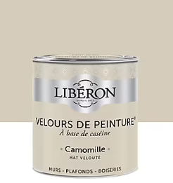 Peinture murs, plafonds et boiseries Velours de peinture beige camomille Libéron 0,5L