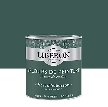 Peinture multisupport murs, plafonds et boiseries Velours de peinture vert d'aubusson Libéron 0,5L