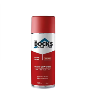Peinture aérosol multi-supports Les Docks du bâtiment brillant rouge ultra 400ml