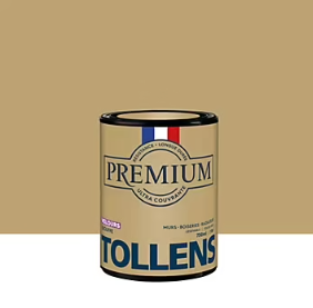 Peinture Tollens premium murs, boiseries et radiateurs doré soufre velours 750ml