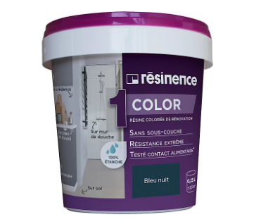Résine colorée de rénovation multisupports Résinence Color bleu nuit 250ml