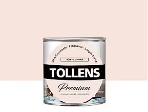 Peinture Tollens premium murs, boiseries et radiateurs rose millennials mat 0,75L