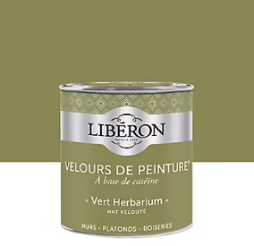 Peinture murs, plafonds et boiseries Velours de peinture vert herbarium Libéron 0,5L