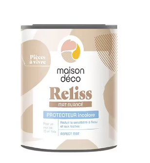 Protecteur effet béton mat nuancé Maison Déco Reliss incolore 1L