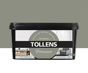 Peinture Tollens premium murs, boiseries et radiateurs vert scandinave mat 2,5L