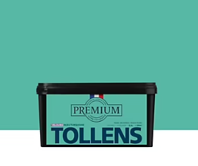 Peinture Tollens premium murs, boiseries et radiateurs bleu turquoise velours 2,5L