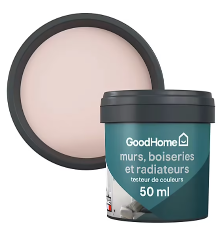 Testeur peinture intérieure couleur GoodHome satin isumi rose 50ml