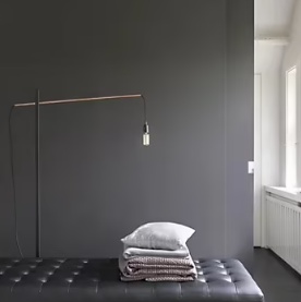 Peinture couleur murs, boiseries et radiateurs Crème de couleur Dulux Valentine gris pierre de lave satin 1,25L