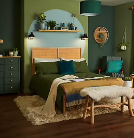 Peinture intérieure couleur murs, boiseries et radiateurs GoodHome satin bantry vert 2.5L