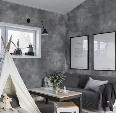 Enduit lisse métallisé Maison Déco Urban Lounge Déco gris fontaine 4KG