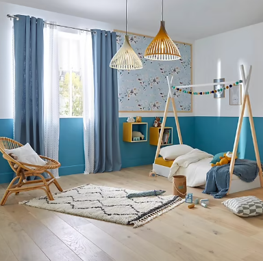 Testeur peinture résistante murs, boiseries et métal GoodHome bleu Nice mat 50ml