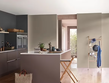 Peinture haute résistance Crème de couleur cuisine et bain Dulux Valentine blanc grain de sable satin 0,75L