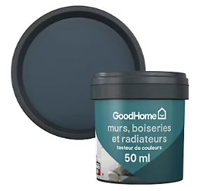 Testeur peinture résistante murs, boiseries et métal GoodHome bleu Vence mat 50ml