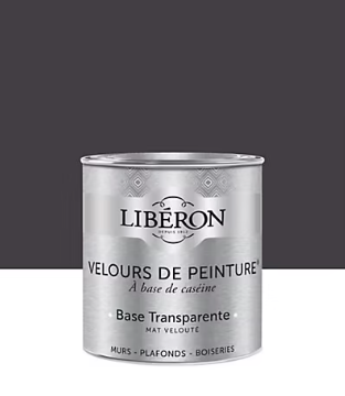 Peinture multisupport murs, plafonds et boiseries Velours de peinture noir vitelote noire Libéron 0,5L