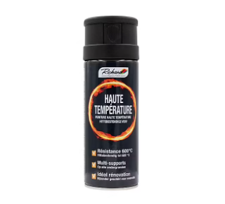 Peinture aérosol multi-supports haute température Richard noir 400ml