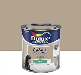 Peinture Crème de Couleur Dulux Valentine satin gazelle 0,5L