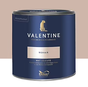 Peinture Valentine murs et boiseries Dulux Valentine beige mohair velouté mat 2L