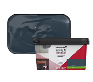 Peinture de rénovation GoodHome multi-supports satin bleu Vence 2L