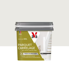 Peinture de rénovation sol, parquet, carrelage V33 blanc voile de coton satin 0,75L