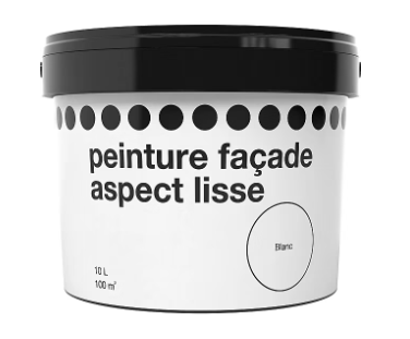 Peinture extérieure façade aspect lisse blanc 10L