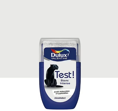 Testeur de peinture Crème de Couleur Dulux Valentine blanc intense 30ml
