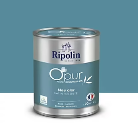 Peinture intérieure multisupport Ripolin O'pur bleu alor satin velouté 2L