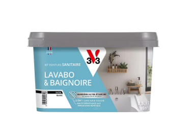 Peinture de rénovation baignoire V33 blanc satin 1L