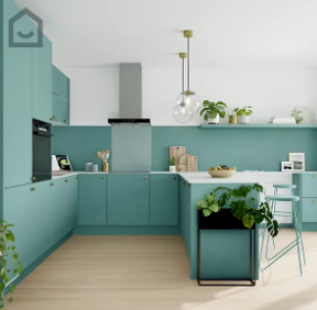 Peinture de rénovation GoodHome multi-supports satin vert turquoise 2L