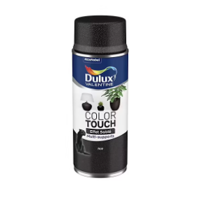 Peinture aérosol Color Touch multi supports Dulux Valentine effet sablé noir 400ml