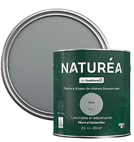 Peinture murs et boiseries Naturéa par GoodHome pluie velours 2L