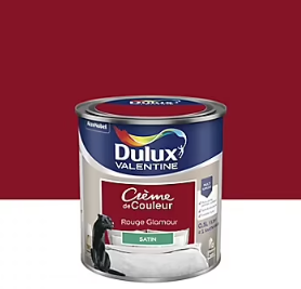 Peinture Crème de Couleur Dulux Valentine satin rouge glamour 0,5L