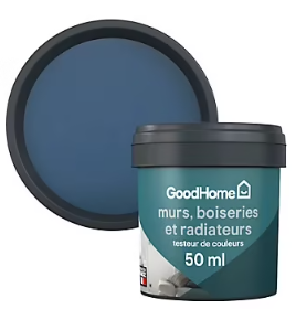 Testeur peinture intérieure couleur GoodHome satin saint-raphaël bleu 50ml