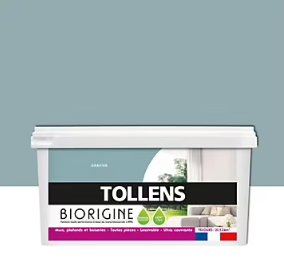 Peinture murs et plafonds Biorigine Tollens velours gravier 2L