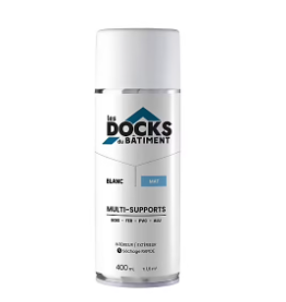 Peinture aérosol multi-supports Les Docks du bâtiment mat blanc 400ml