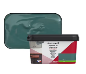 Peinture de rénovation GoodHome multi-supports satin vert turquoise 2L