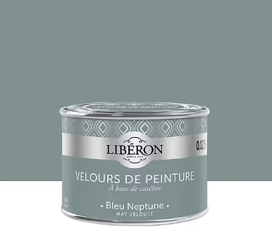 Testeur peinture murs, plafonds et boiseries Velours peinture bleu neptune Libéron 125 ml