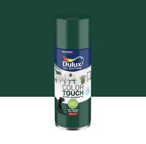 Peinture aérosol Color Touch multi supports Dulux Valentine brillant vert basque 400ml