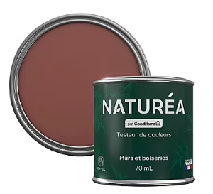 Peinture testeur de couleur Naturéa par GoodHome terracotta velours 70 ml