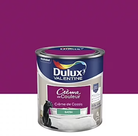 Peinture Crème de Couleur Dulux Valentine satin crème de cassis 0,5L
