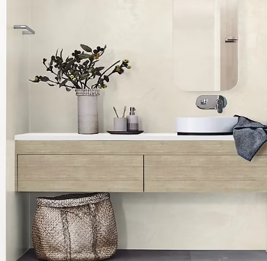 Enduit à la chaux effet marbré Maison Déco Tadelakt argile blanche 5L