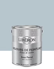 Peinture multisupport murs, plafonds et boiseries Velours de peinture bleu embruns Libéron 2,5L