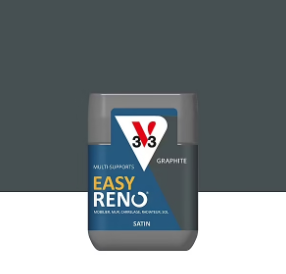 Testeur peinture de rénovation multi-supports V33 Easy Reno gris graphite satin 75ml